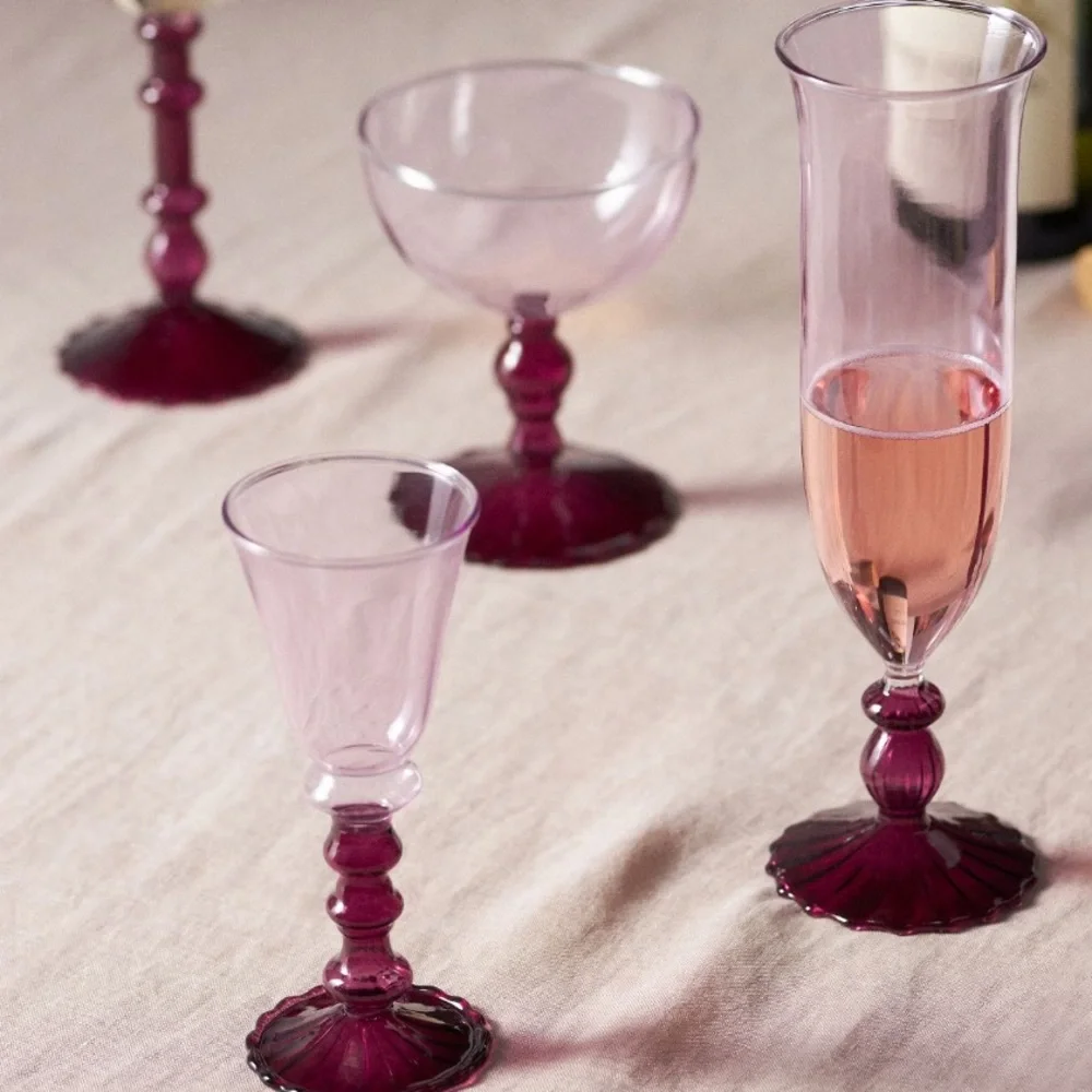 Cinzia Mulberry Wine Glasses set